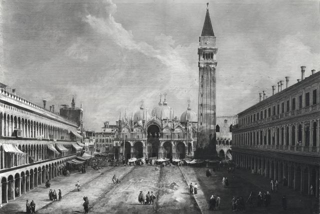 Brunel — Canal Giovanni Antonio - sec. XVIII - Veduta di Venezia con piazza S. Marco verso la basilica — insieme